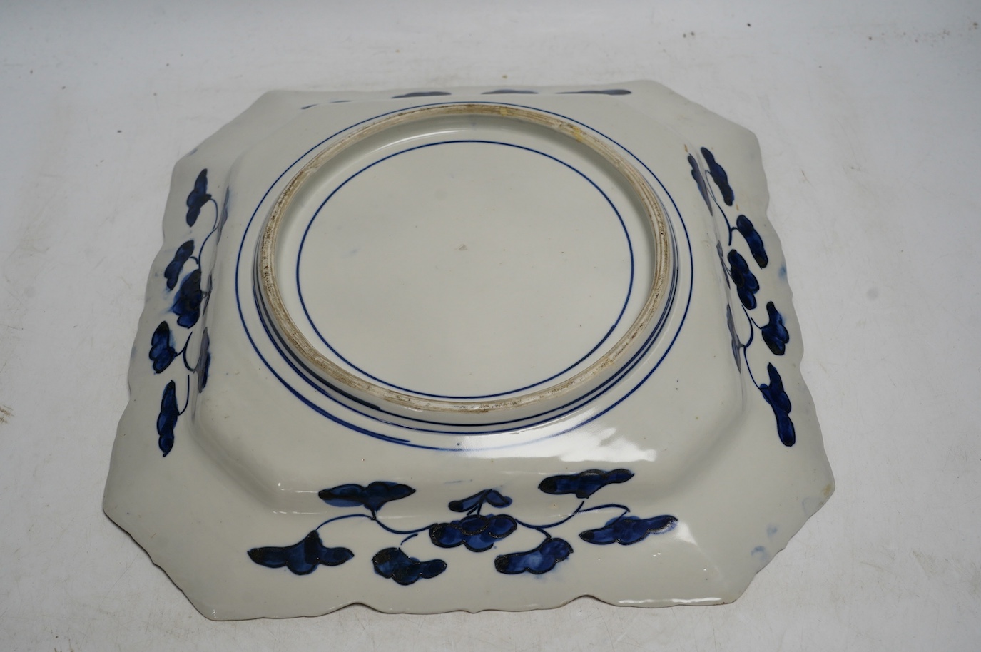 A Japanese Imari square shaped dish, 32 x 32cm. Condition - fair to good